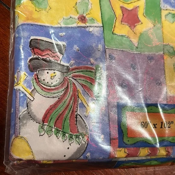 NWT Sango Sweet Shoppe Christmas 60”x102” Oblong Tablecloth Flannel Backed Vinyl - Picture 10 of 12